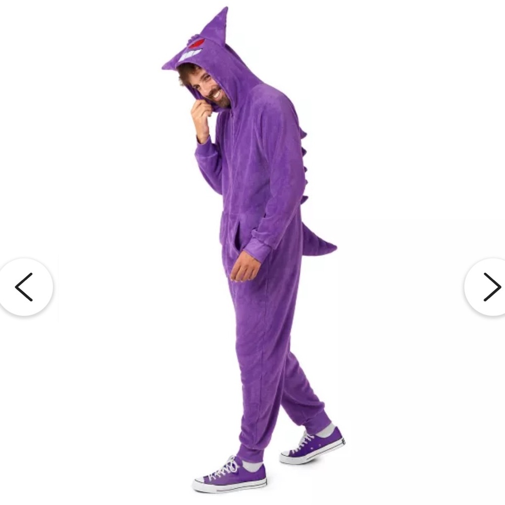Pokemon Purple Gengar Mens Onesie Costume